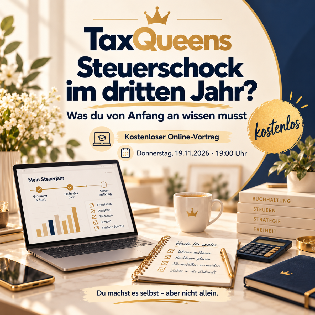 Grafik zum Termin Steuerschock im dritten Jahr? Was du von Anfang an wissen musst!