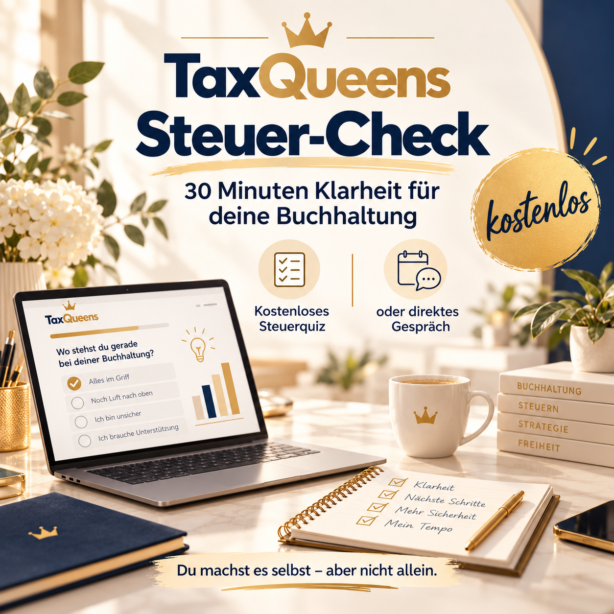 TaxQueens Steuer-Check – 30 Minuten Klarheit für deine Buchhaltung